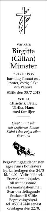 Säffle tidningen dödsannonser